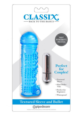 Classix Textured Sleeve & Bullet Blue